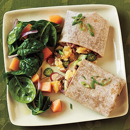 Sausage and egg burrito