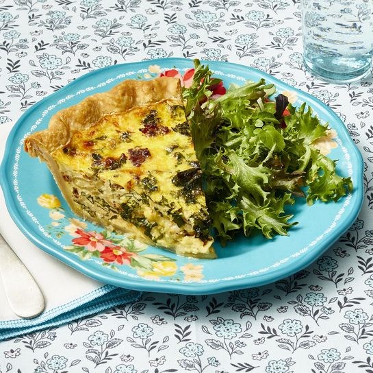 Sausage and kale quiche