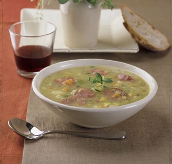 Sausage and leek soup