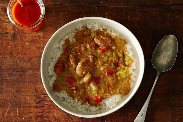 Sausage and lentil gumbo