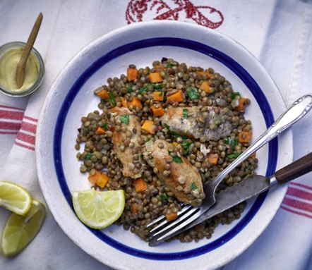 Sausage and lentils