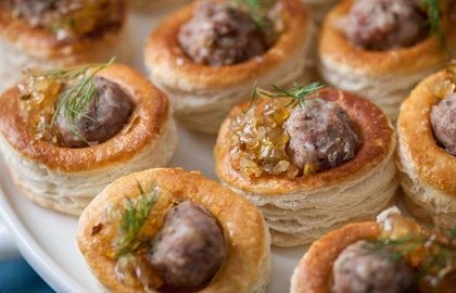 Sausage and marmalade vol-au-vents
