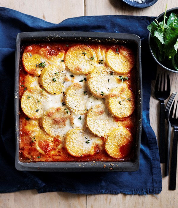 Sausage and mushroom pasticciata