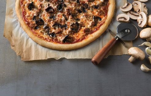 Sausage and mushrooms [pizza]