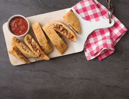 Sausage and pepperoni calzone