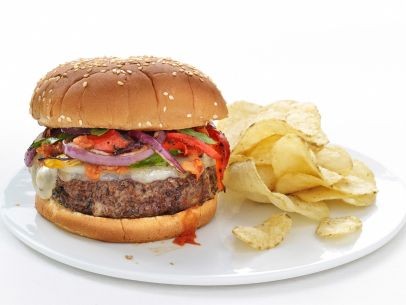 Sausage-and-peppers burgers