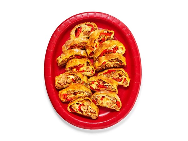 Sausage-and-peppers stromboli 