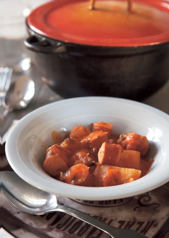 Sausage and potato goulash