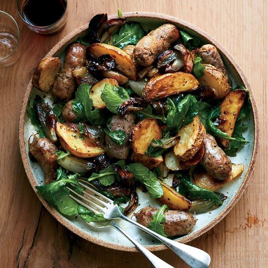 Sausage-and-potato pan roast