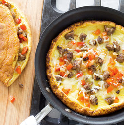 Sausage and red bell pepper filling