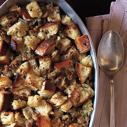 Sausage and sourdough bread stuffing