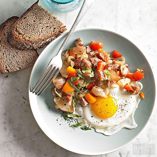 Sausage and sweet pepper hash