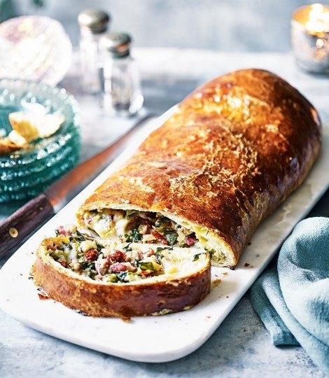 Sausage and Taleggio brioche roll