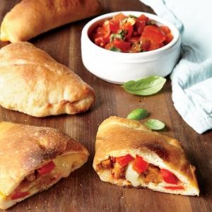 Sausage and vegetable calzones