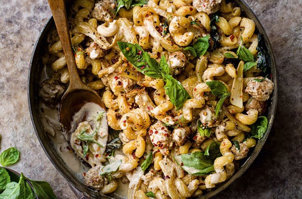 Sausage, fennel & mascarpone cavatappi