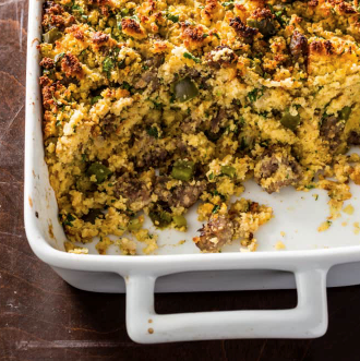 Sausage-herb cornbread dressing