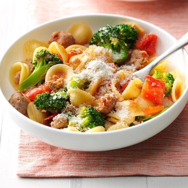 Sausage orecchiette pasta
