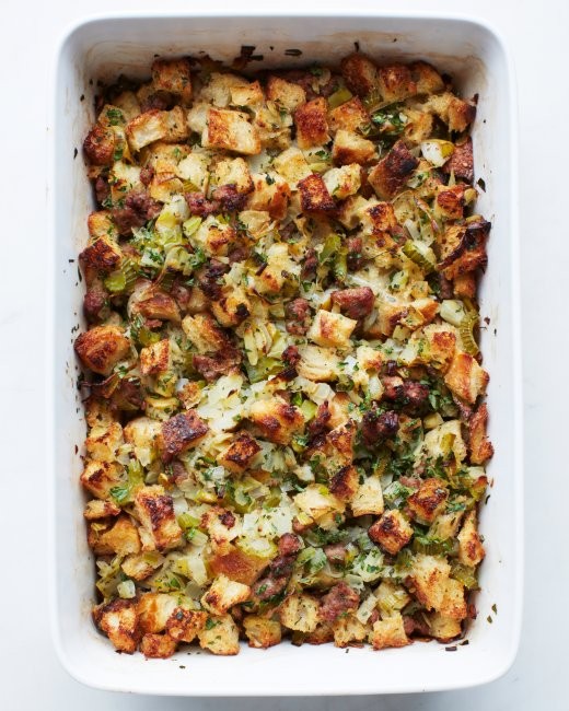 Sausage pear stuffing