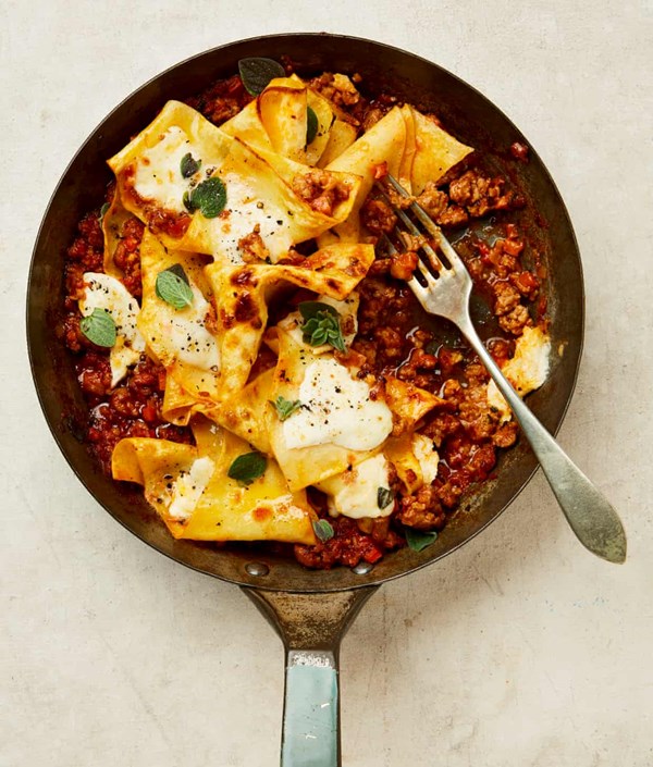 Sausage ragu lasagne