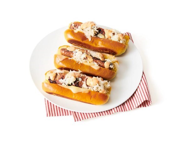 Sausage Reuben dogs
