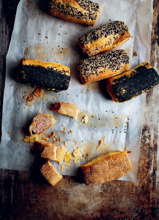 Sausage rolls: pork, apple and sage