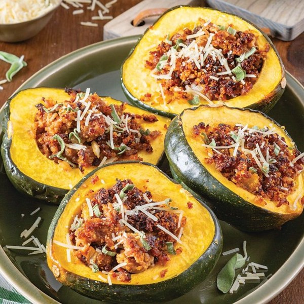 Sausage-stuffed acorn squash