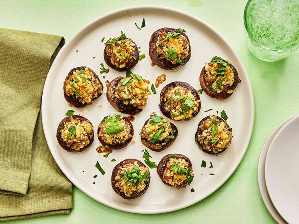 Sausage stuffed mushrooms