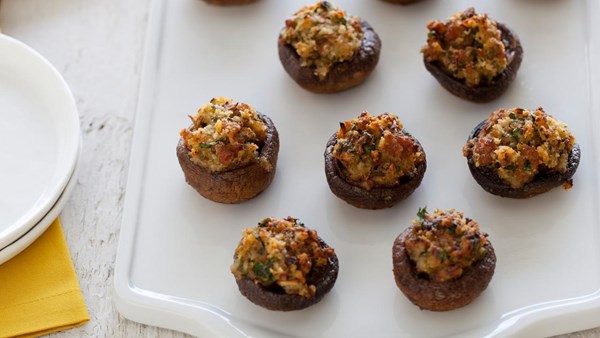 Sausage-stuffed mushrooms