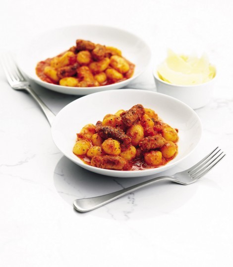 Sausage, tomato and Parmesan gnocchi