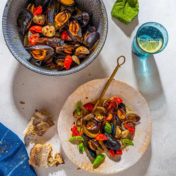 Sauté of clams and mussels