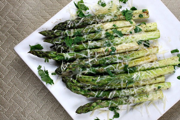 Sauteed asparagus with butter and Parmesan