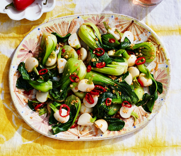 Sautéed bok choy & Hakurei turnips
