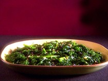 Sautéed broccoli rabe with raisins and pine nuts