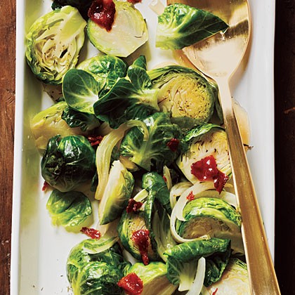 Sautéed Brussels sprouts with bacon