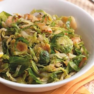 Sautéed Brussels sprouts with caraway & lemon