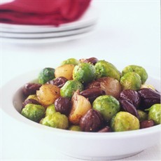 Sautéed Brussels sprouts with chestnuts