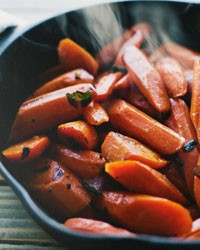Sauteed carrots with lemon and marjoram