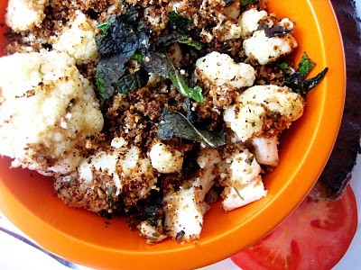 Sauteed cauliflower with feta and mint