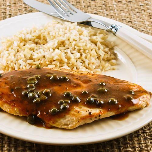 Sautéed chicken cutlets with sage and capers