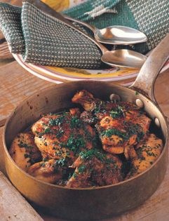 Sauteed chicken in vinegar