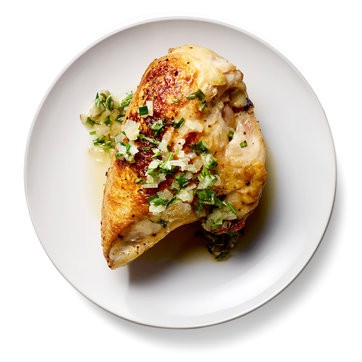 Sauteed chicken with butter and tarragon