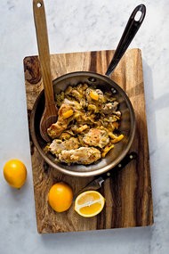 Sauteed chicken with Meyer lemon and rosemary