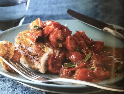 Sautéed chicken with tomato fondue