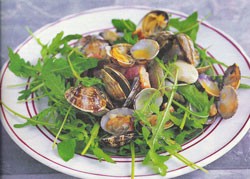 Sauteed clam salad