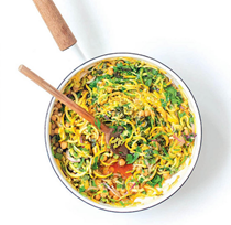 Sautéed courgette spaghetti