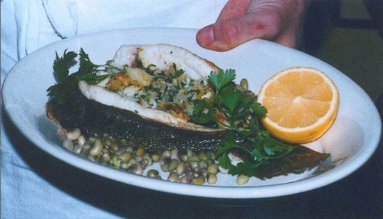 Sautéed flounder fillets with watercress sauce [Frank Stitt]