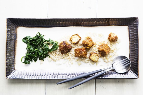 Sauteed ginger miso tempeh