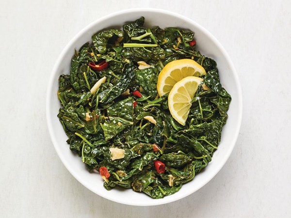 Sautéed greens with chiles, garlic and lemon