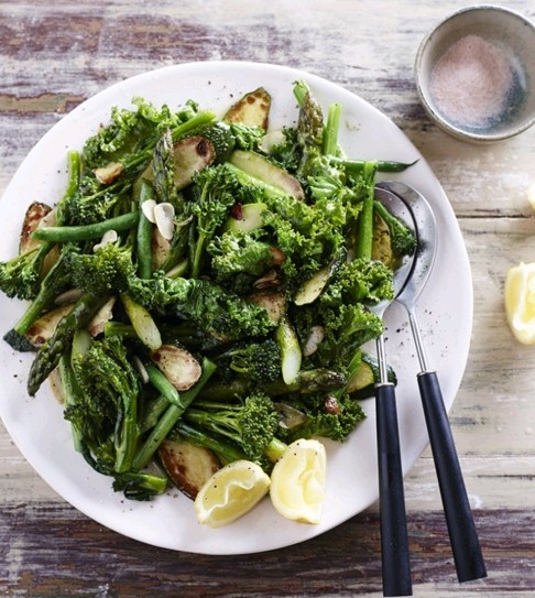 Sautéed greens with lemon and garlic