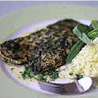 Sauteed herb veal escalopes